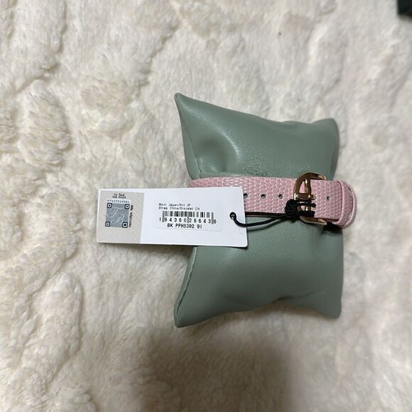 Ted Baker Phylipa Pink Silver Rose Gold Iconic Bow Leather Strap Quartz Watch - Picture 10 of 16